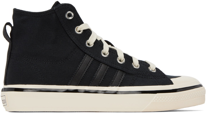 Photo: adidas Originals Black Nizza Hi RF 74Sneakers