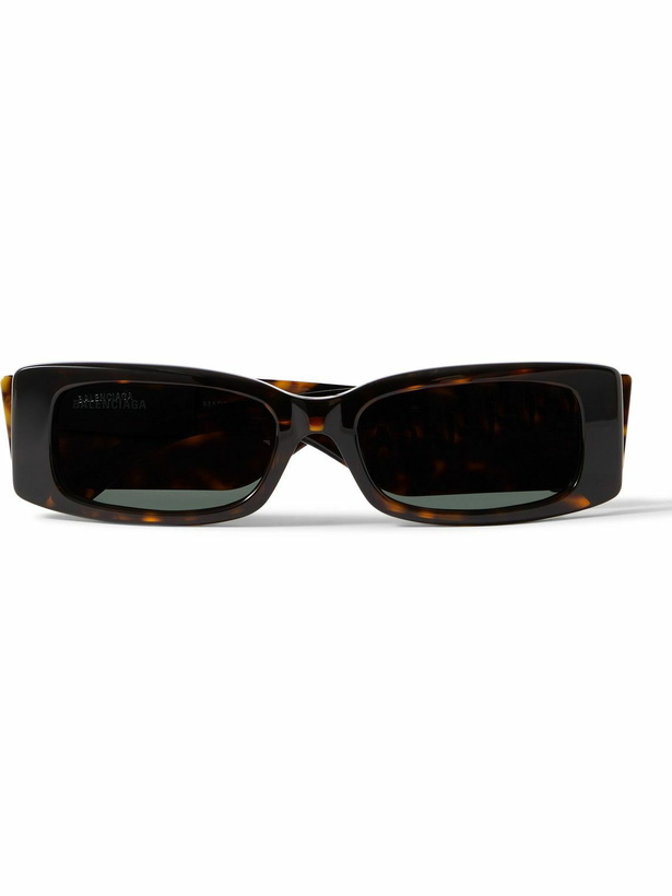 Photo: Balenciaga - Rectangular-Frame Tortoiseshell Acetate Sunglasses