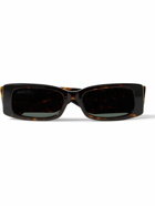 Balenciaga - Rectangular-Frame Tortoiseshell Acetate Sunglasses