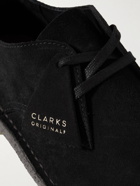 Clarks Originals - Desert Khan Suede Derby Shoes - Black