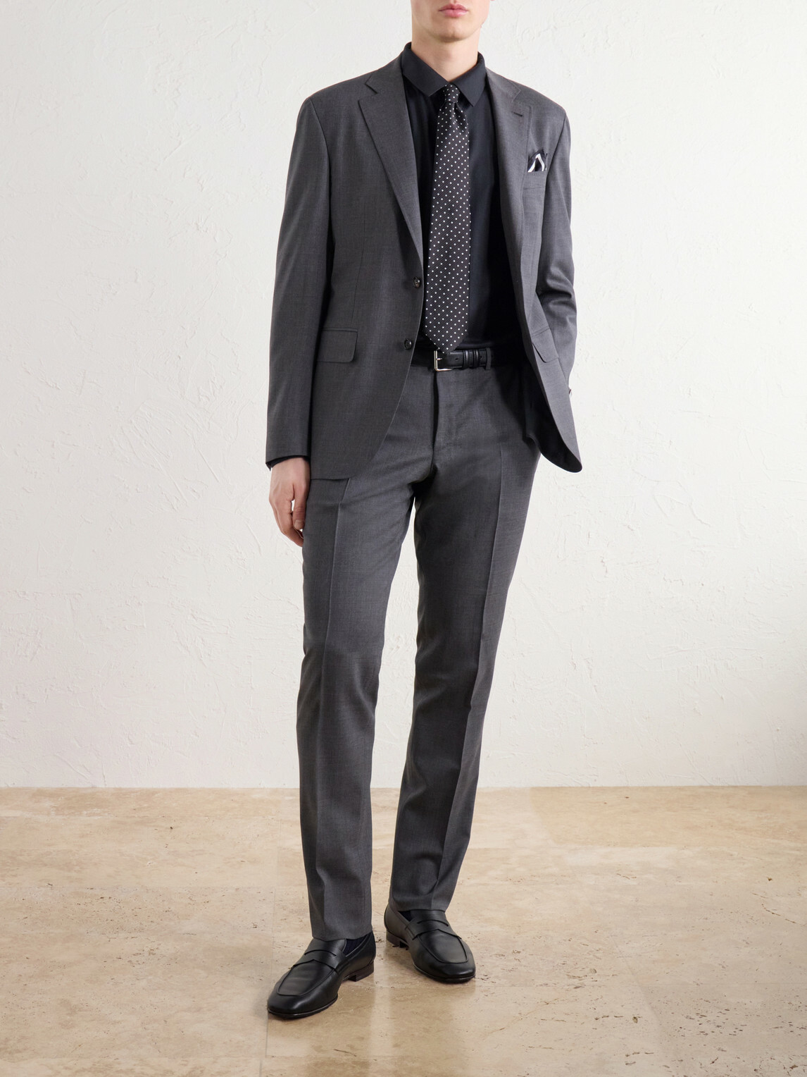 Canali - Straight-Leg Wool-Blend Twill Trousers - Gray