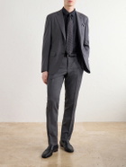 Canali - Straight-Leg Wool-Blend Twill Trousers - Gray