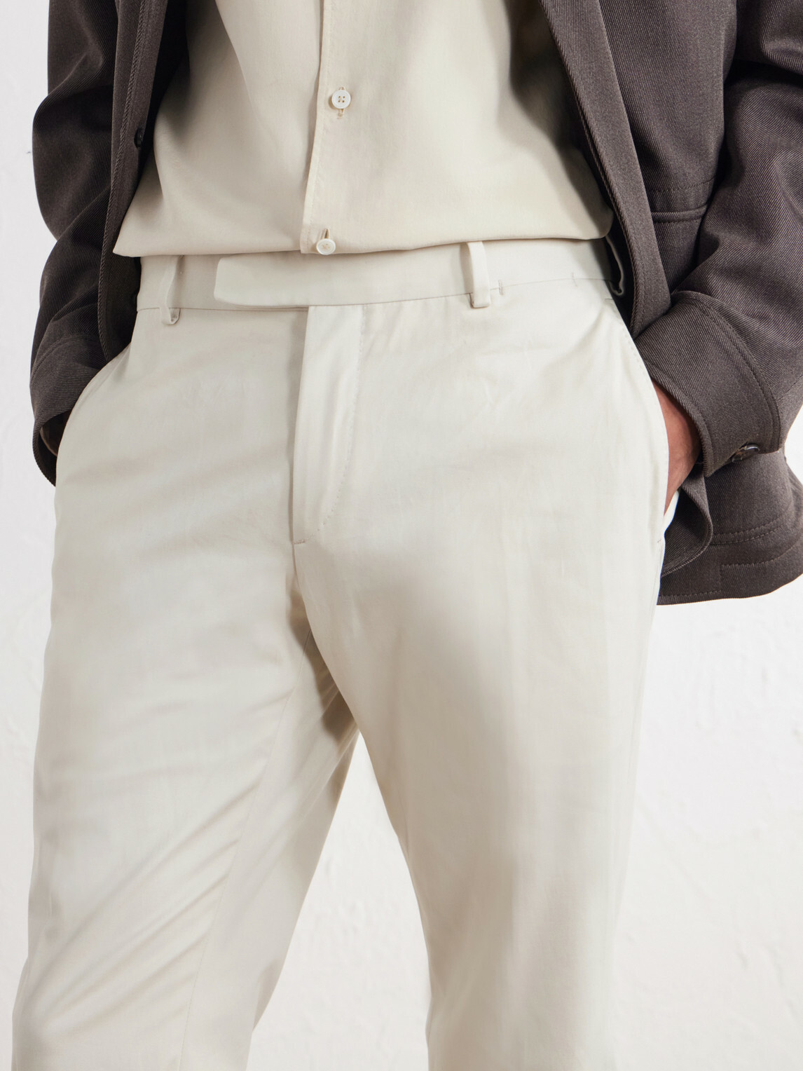 Brioni - Straight-Leg Stretch-Cotton Gabardine Trousers - Neutrals