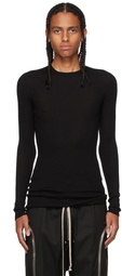 Rick Owens Black Cashmere Ribbed Sweater