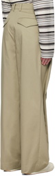 System SSENSE Exclusive Taupe Twill Trousers