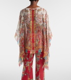 Etro Printed silk cape