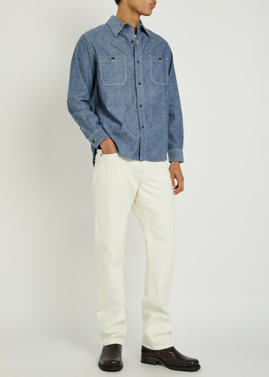 Blue Blue Denim Work Shirt Dark Blue