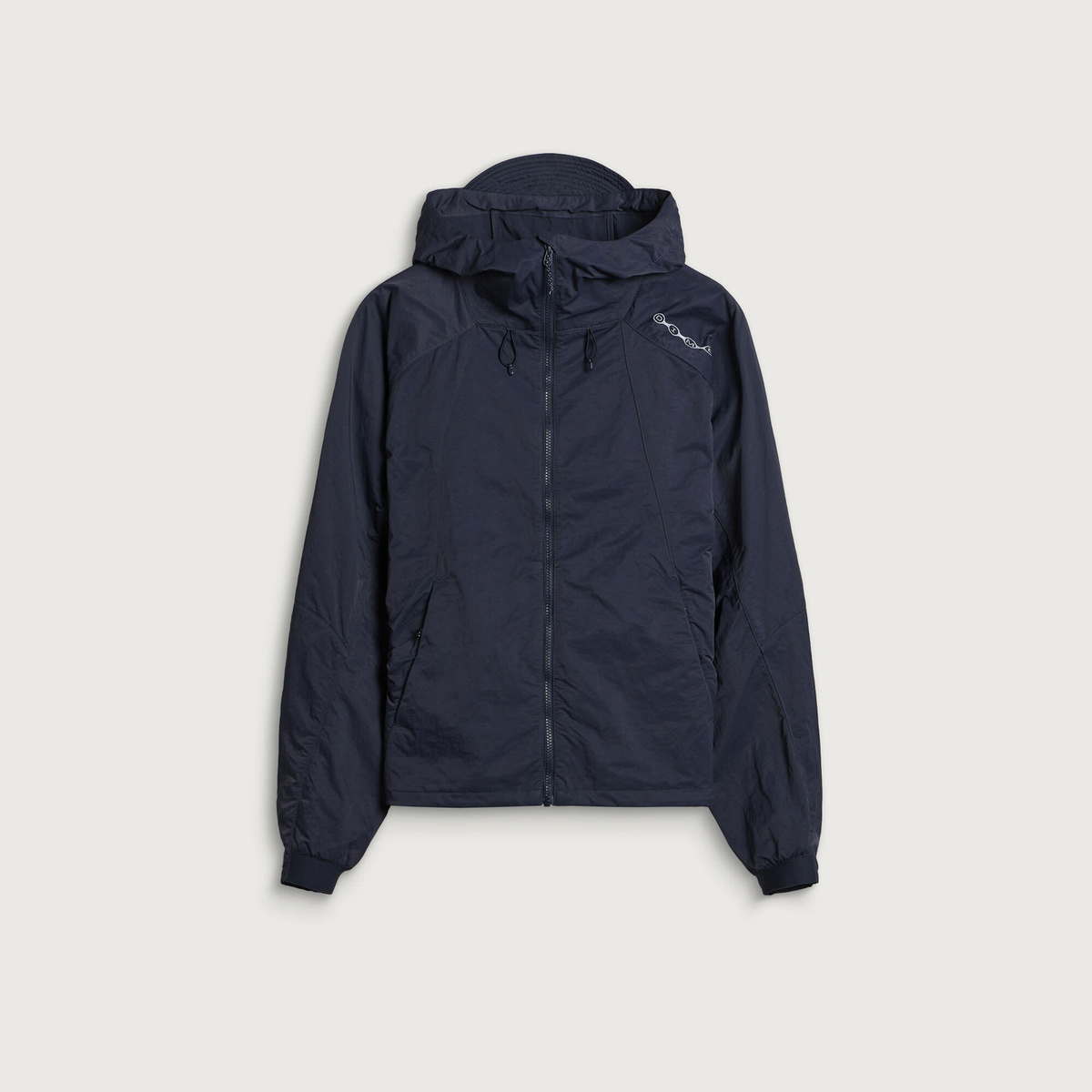 Dime Women's Crinkled Tech Windbreaker Jacket in Navy