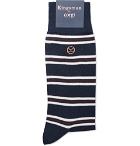 Kingsman - Striped Cotton-Blend Socks - Navy