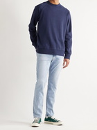 YMC - Schrank Pigment-Dyed Loopback Cotton-Jersey Sweatshirt - Blue