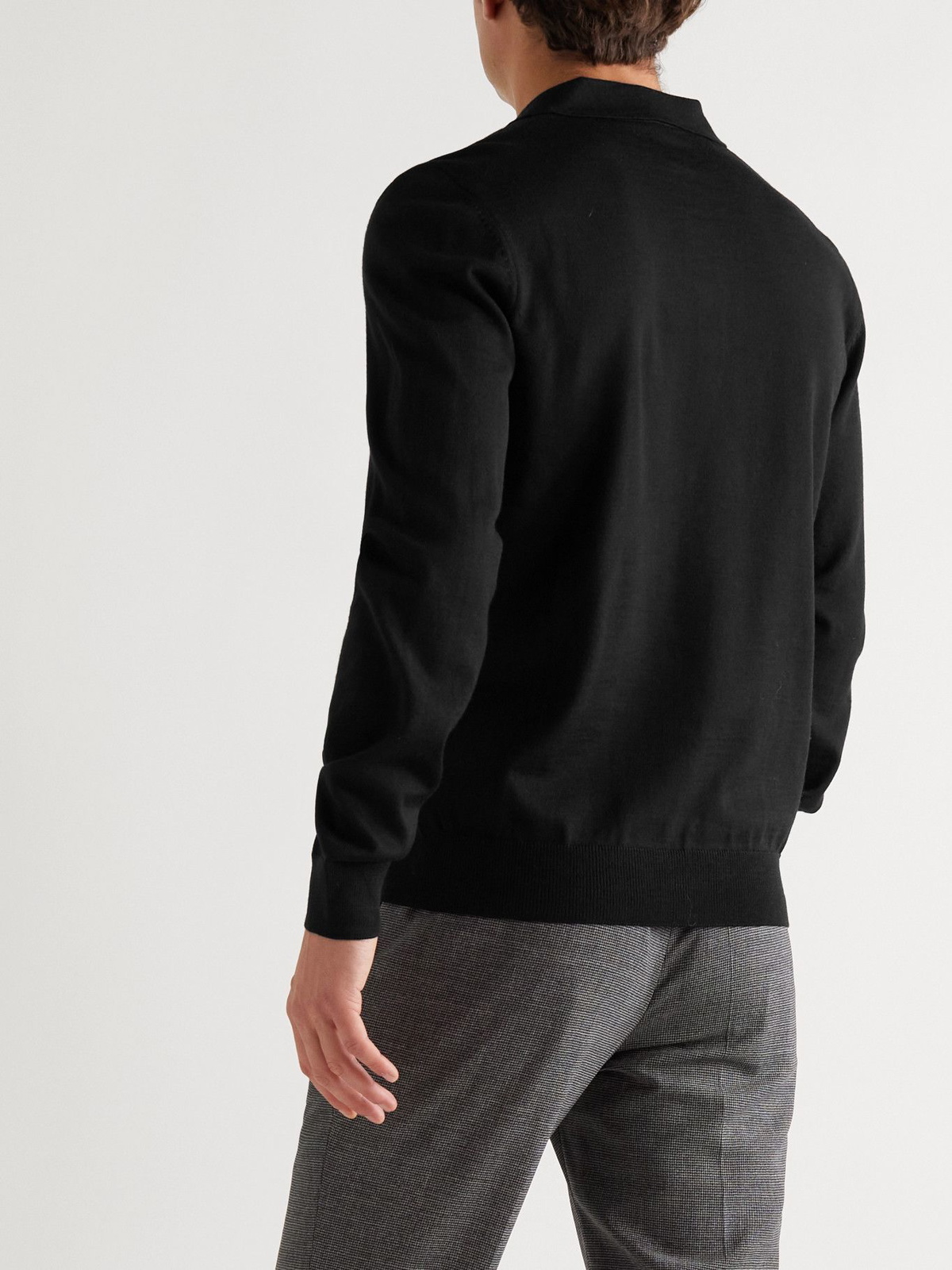 Hugo Boss - Bono Wool Polo Shirt - Black Hugo Boss