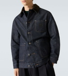 Loewe Corduroy-trimmed denim jacket