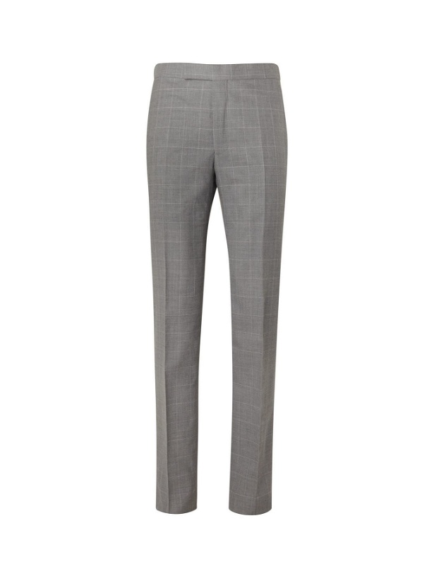 Photo: RICHARD JAMES - Checked Wool Suit Trousers - Gray