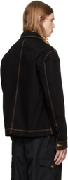 Versace Black Denim Blouson Jacket
