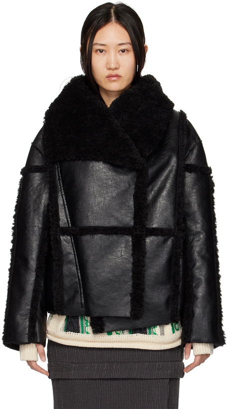 Photo: PERVERZE Black Teddy Reversible Coat