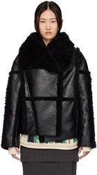 PERVERZE Black Teddy Reversible Coat