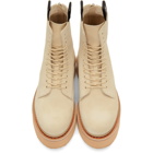 R13 Beige Single Stack Boots