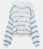 Loewe Anagram striped wool-blend sweater