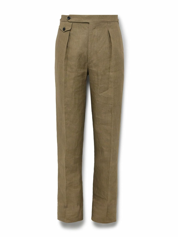 Photo: J. Mueser - Waverly Slim-Fit Straight-Leg Linen Suit Trousers - Neutrals