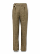 J. Mueser - Waverly Slim-Fit Straight-Leg Linen Suit Trousers - Neutrals
