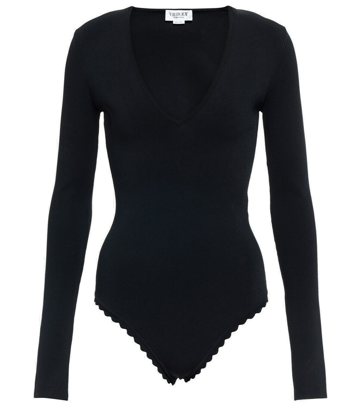 Photo: Victoria Beckham - Long-sleeve V-neck bodysuit