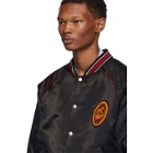 Gucci Black Hooded Bomber Jacket
