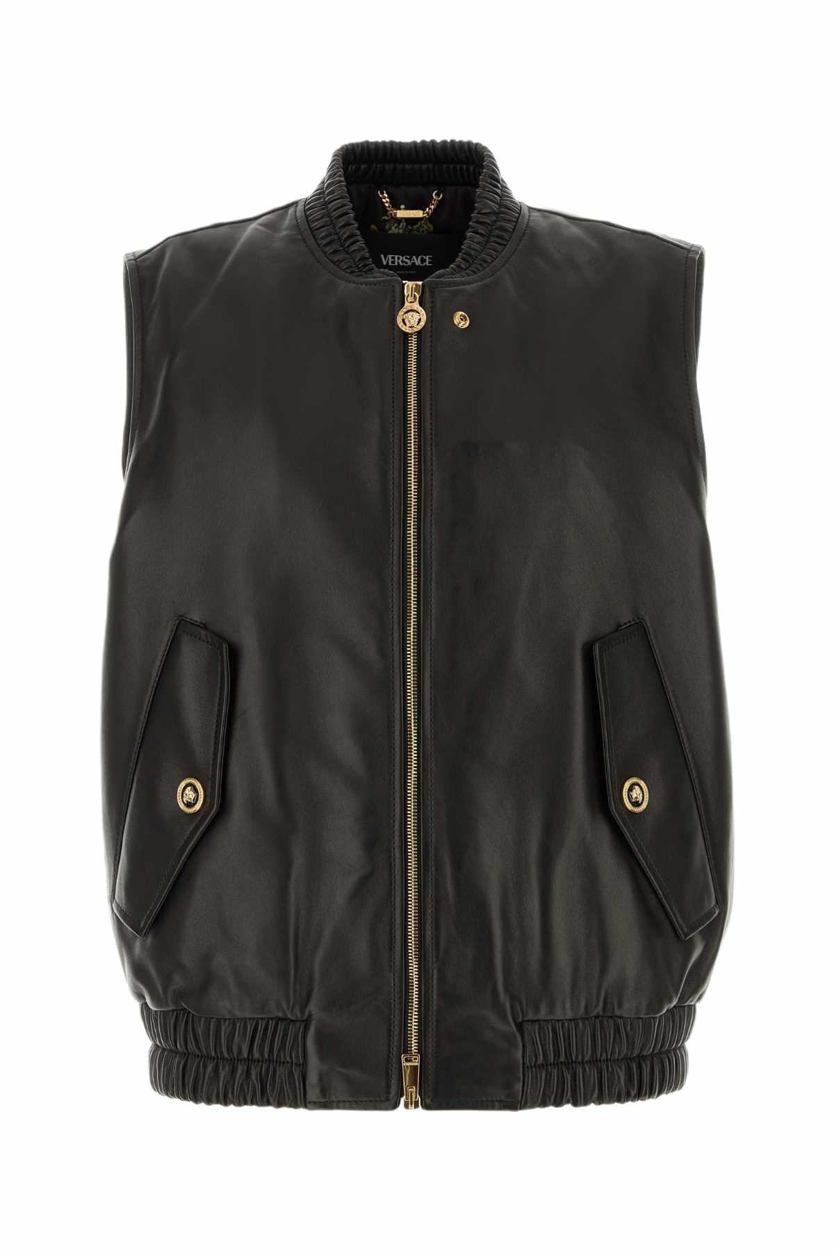 Versace Blouson leather jacket Versace