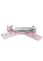 Ganni Bow Eyelet-embellished Satin Hair Clip - Pink - One Size