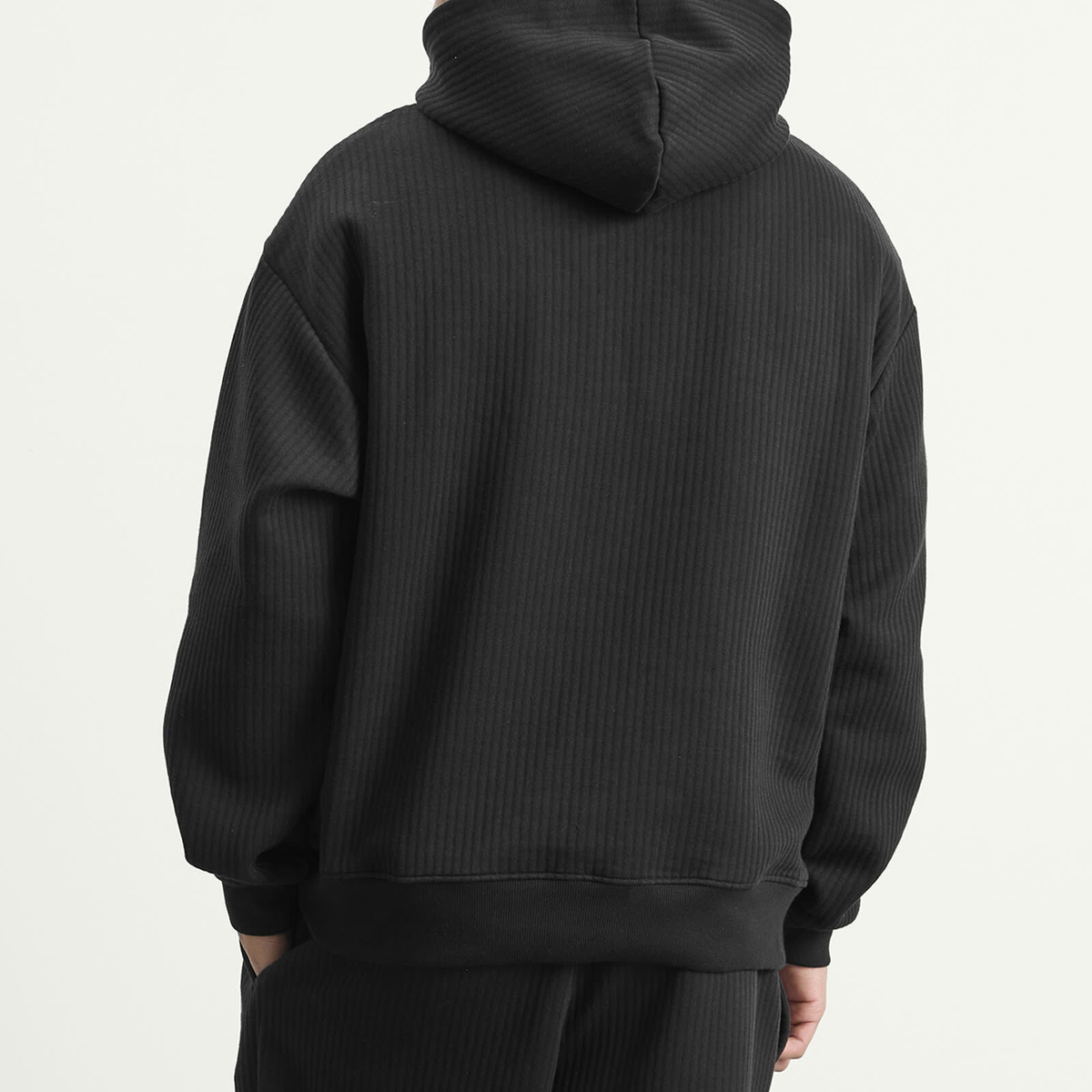 Calvin Klein Men's Terry Quilted Hoodie in Black