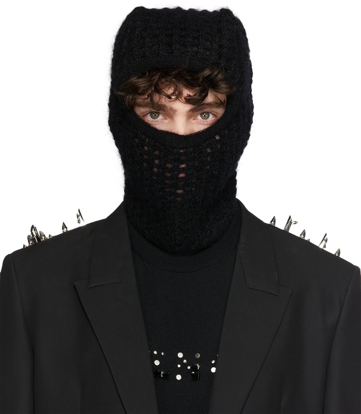 Photo: Givenchy Black Wool Horn Balaclava
