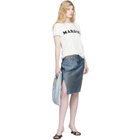 MM6 Maison Margiela Blue Small Triangle Tote