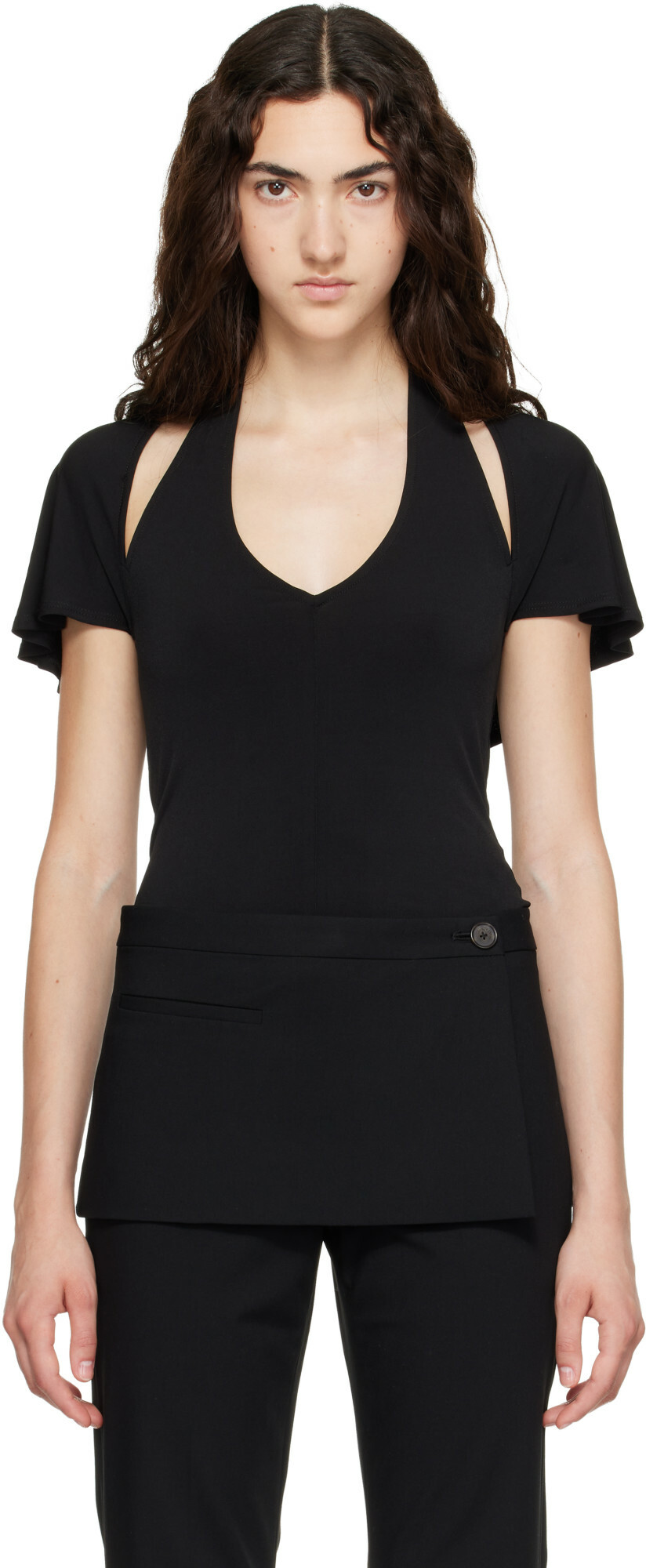 Sandy Liang Black Bellini Top
