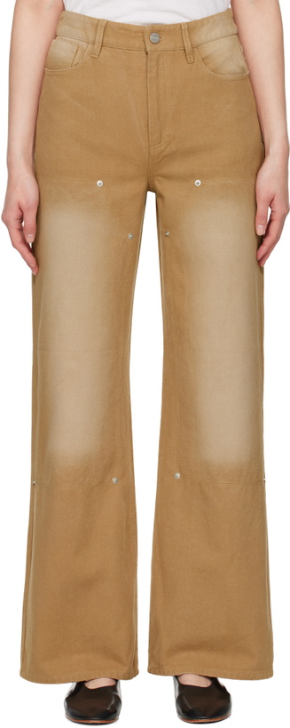 Photo: Holzweiler Tan Juno Workwear Trousers