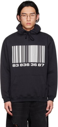 VTMNTS Black Big Barcode Hoodie