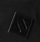 Bleu de Chauffe - Leather-Trimmed Waxed Cotton-Canvas Backpack - Black