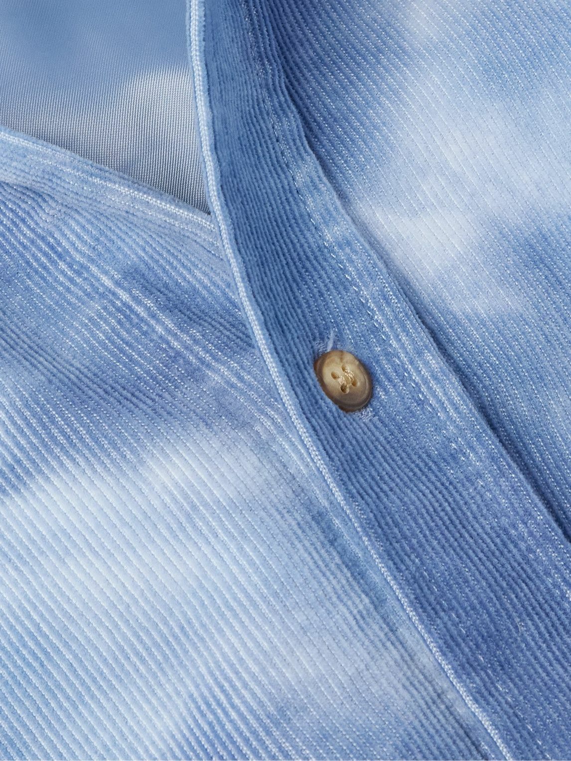 ERL - Tie-Dyed Cotton-Corduroy Shirt - Blue