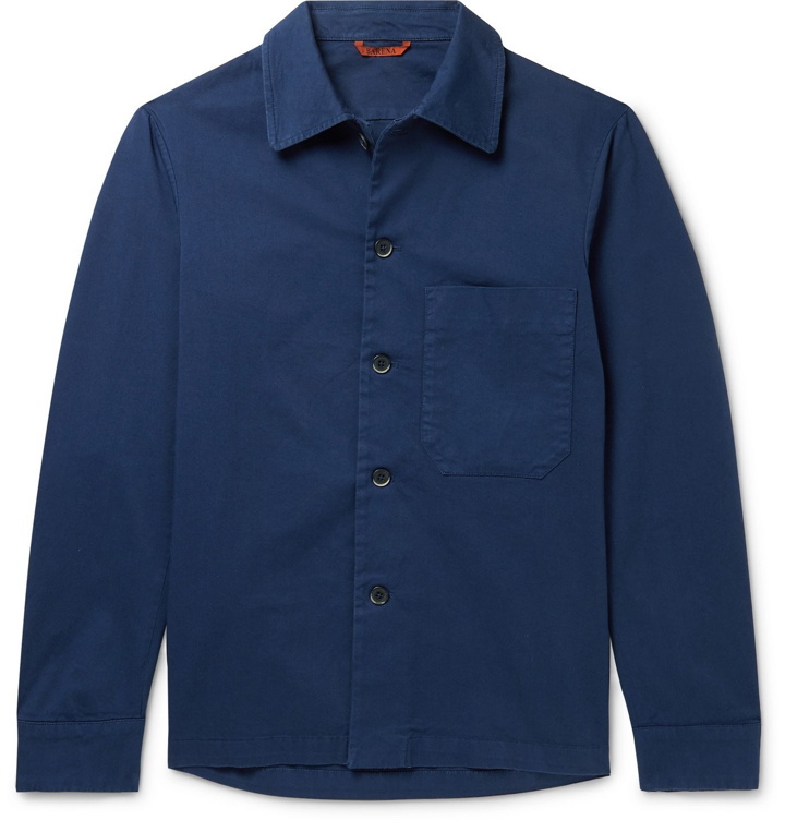 Photo: Barena - Cotton-Blend Twill Overshirt - Blue