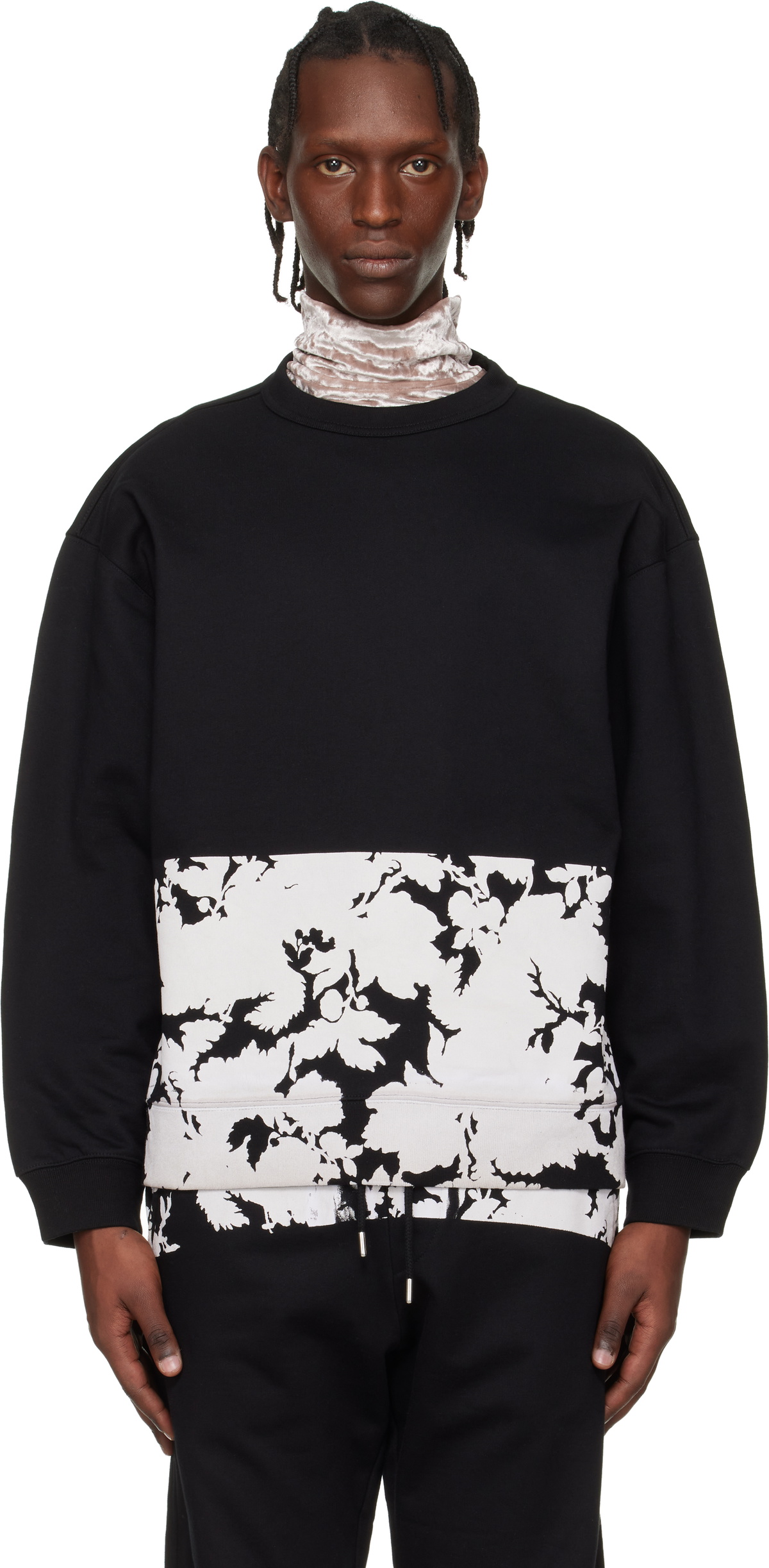 Dries Van Noten Black Printed Sweatshirt
