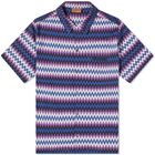 Missoni Men's Zig Zag Vacation Shirt in Black/Blue/Purple