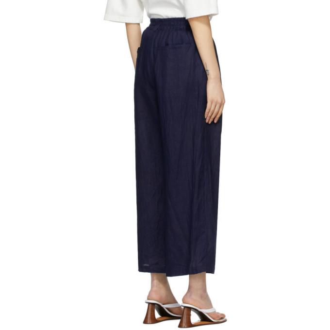 Blue Blue Japan Indigo Linen One-Tuck Trousers