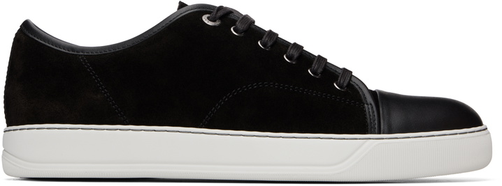Photo: Lanvin Black DBB1 Leather & Suede Sneakers