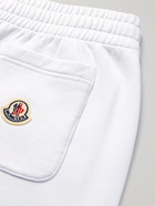 Moncler - Tapered Logo-Print Cotton-Jersey Sweatpants - White