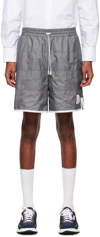 Photo: Thom Browne Gray Nylon Shorts