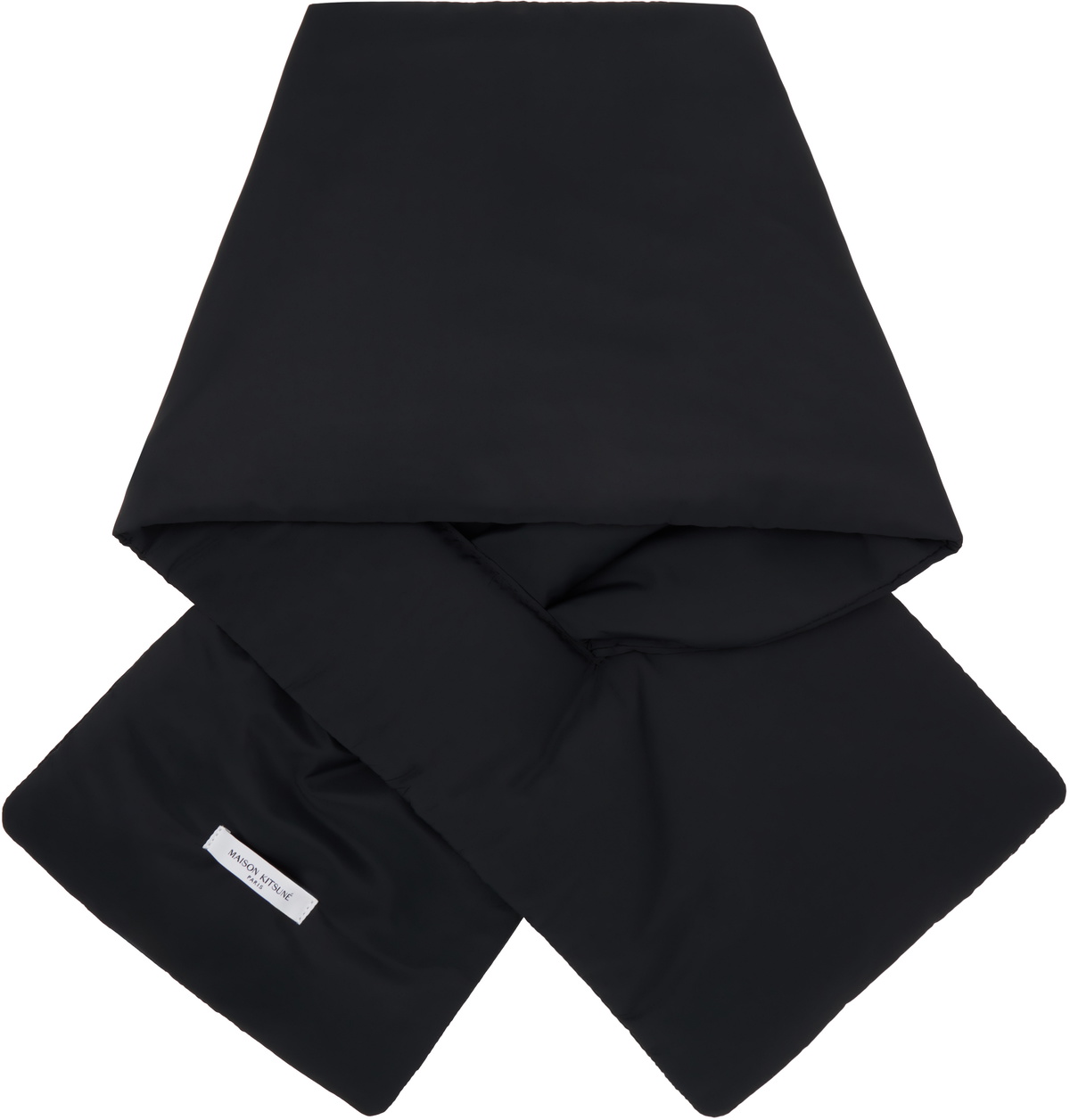 Maison Kitsuné Black Puffer Scarf Maison Kitsune Maison Kitsuné Black Puffer Scarf Maison Kitsune