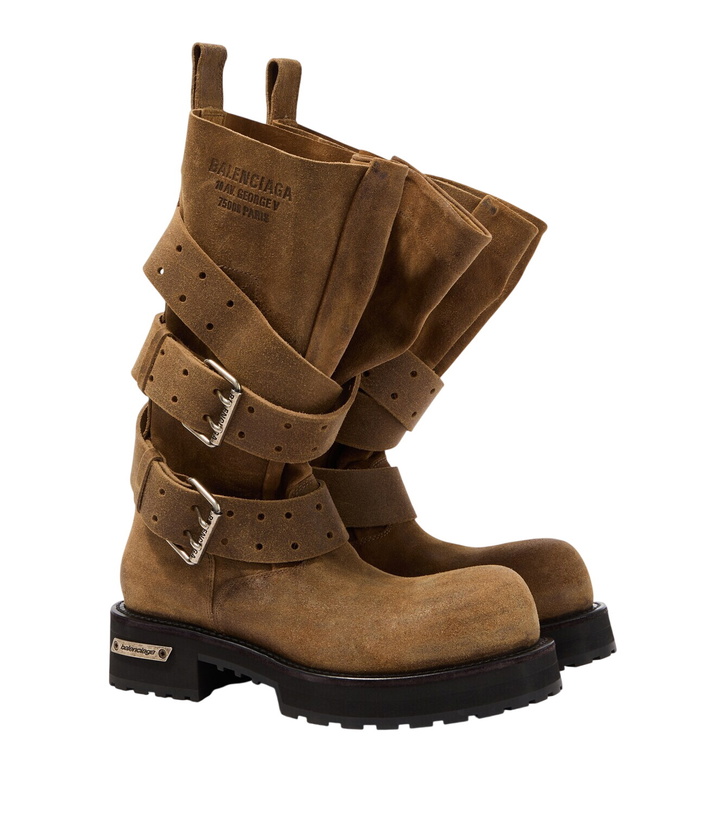 Photo: Balenciaga Venom suede biker boots