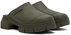 GANNI Khaki City Slippers