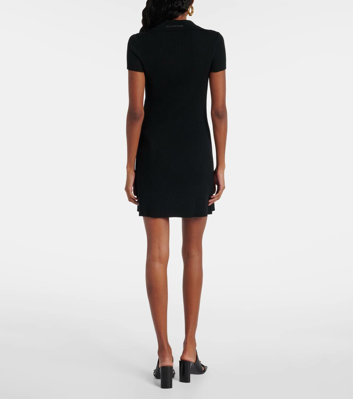 Balenciaga Wool-blend polo dress
