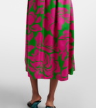 Dries Van Noten Floral satin midi dress