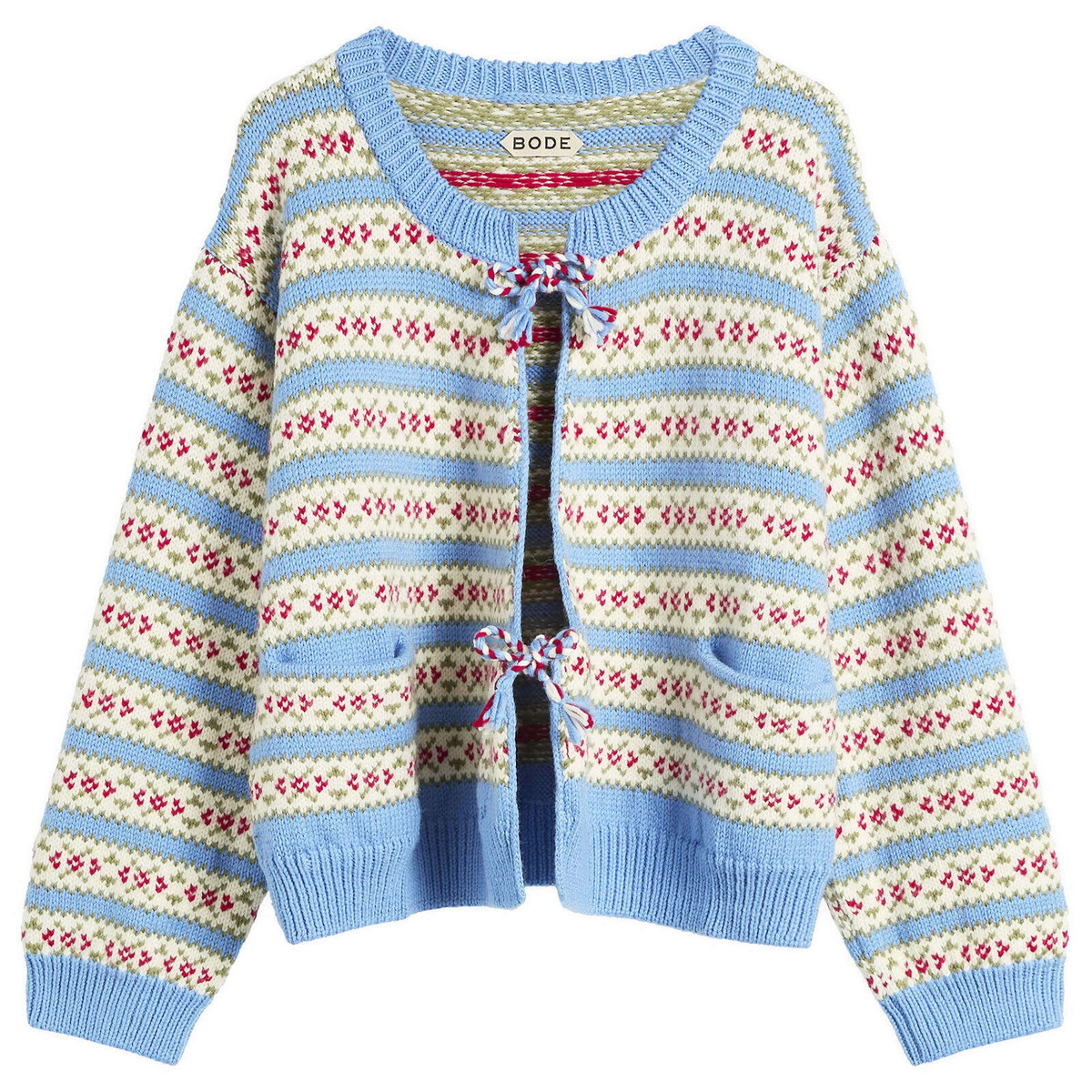 Bode Women's Wedgewood Wool Cardigan in Multi