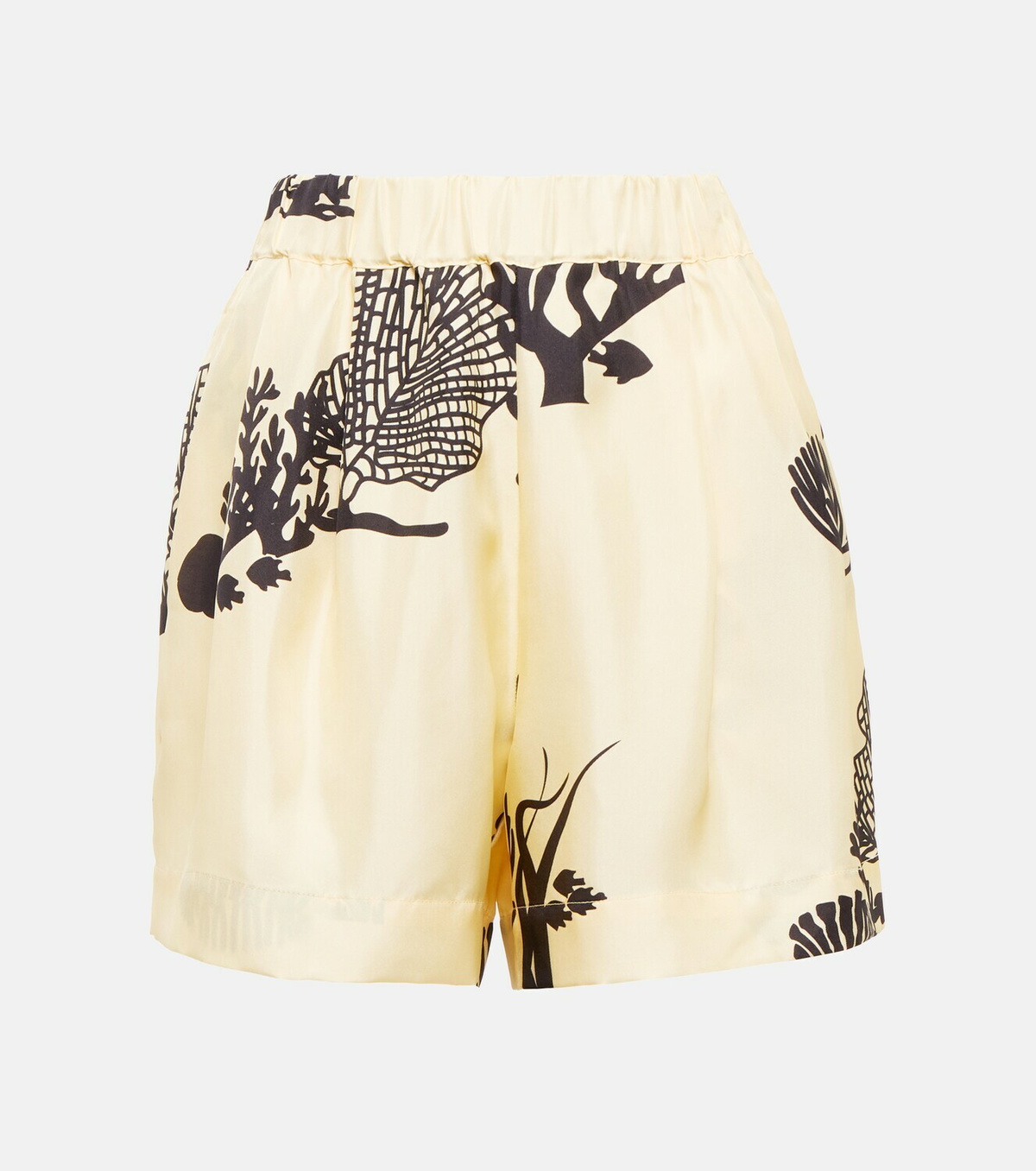 Asceno Zurich printed silk twill shorts ASCENO